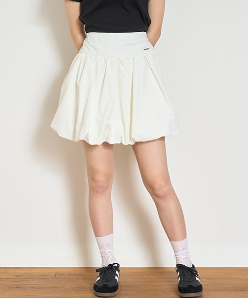  バルーンスカート ホワイト 希少なSサイズ LOVETOXIC スカート ナイロンバルーンスカート キッズ 子供服 女の子