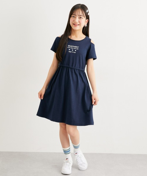 ワンピース 肩開き半袖ワンピース キッズ 子供服 女の子 : ZOZOTOWN