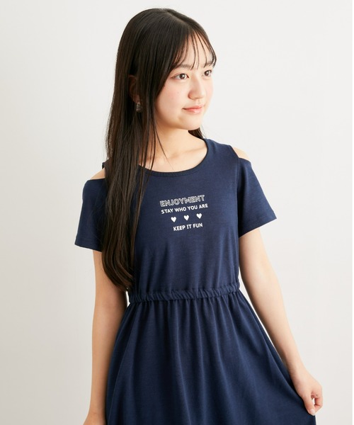 ワンピース 肩開き半袖ワンピース キッズ 子供服 女の子 : ZOZOTOWN