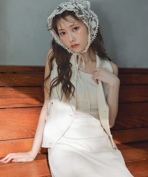 ベスト ジレ 「AKB48千葉恵里さん・水島美結さん着用」テーラードベスト セットアップ 夏服 ノースリーブトップス レディース