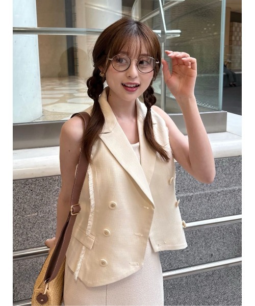 rienda（リエンダ） ベスト ジレ 「AKB48千葉恵里さん・水島美結さん