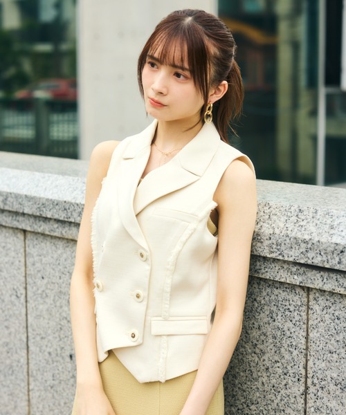 rienda（リエンダ） ベスト ジレ 「AKB48千葉恵里さん・水島美結さん 