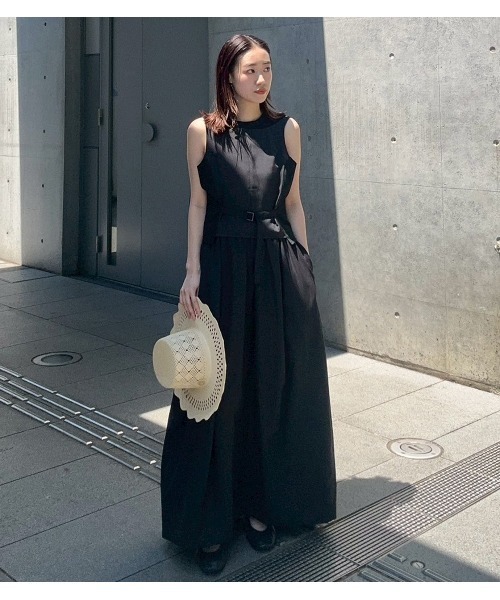 LE CIEL BLEU（ルシェルブルー） ワンピース Bi-Material Fit and