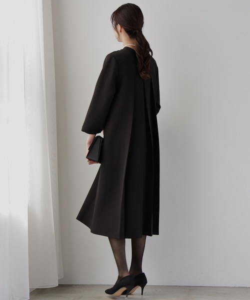 DRESS PLUS 品さ際立つ前後2wayフォーマルワンピース ブラック XL DRESS+（ドレスプラス） ドレス 品さ際立つ前後2wayフォーマル