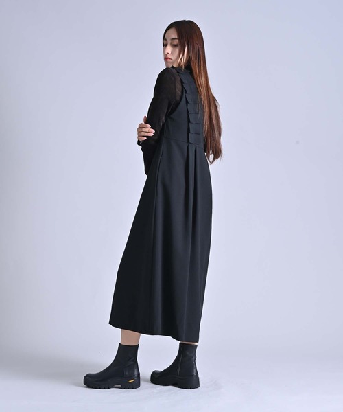 RAW FUDGE（ローファッジ） ワンピース 前後2WAYプリーツフリル