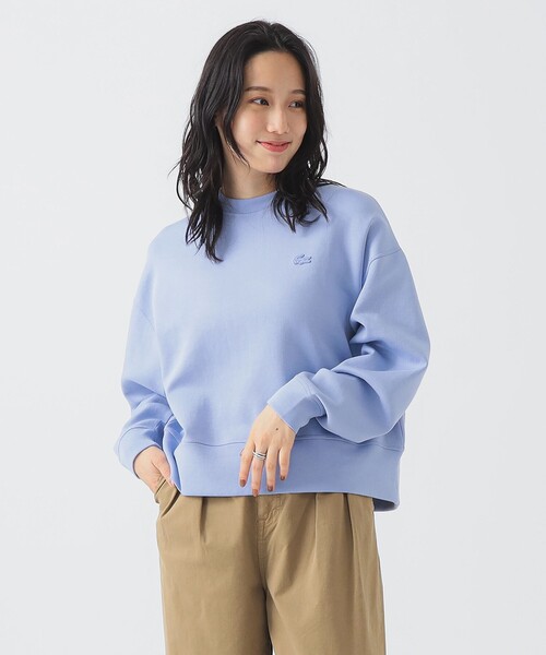 (未使用)LACOSTE ❤︎レディース❤︎ネイビー トレーナー 36 LACOSTE - 古着 LACOSTE ラコステ ロゴワッペン 長袖 トレーナー