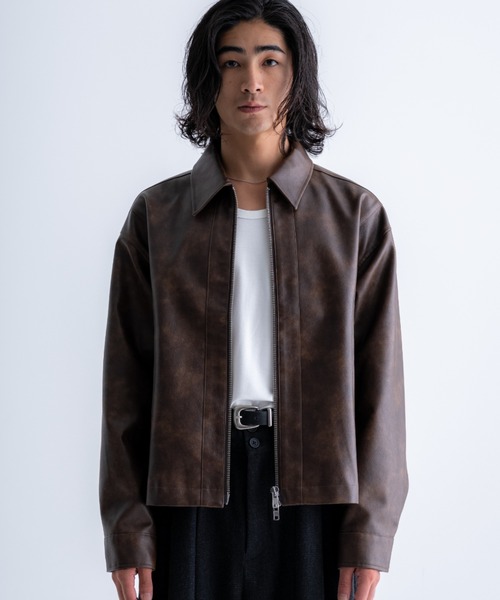 SINSS ブルゾン アウター Seam line zip blouson / シームラインジップ