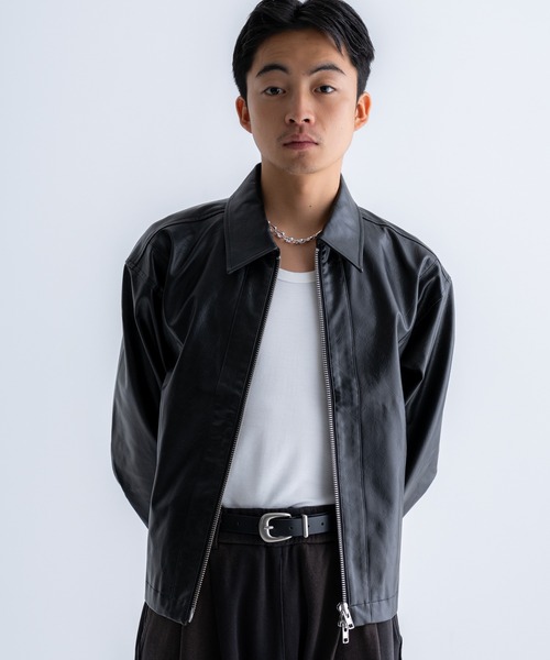 SINSS ブルゾン アウター Seam line zip blouson / シームラインジップ