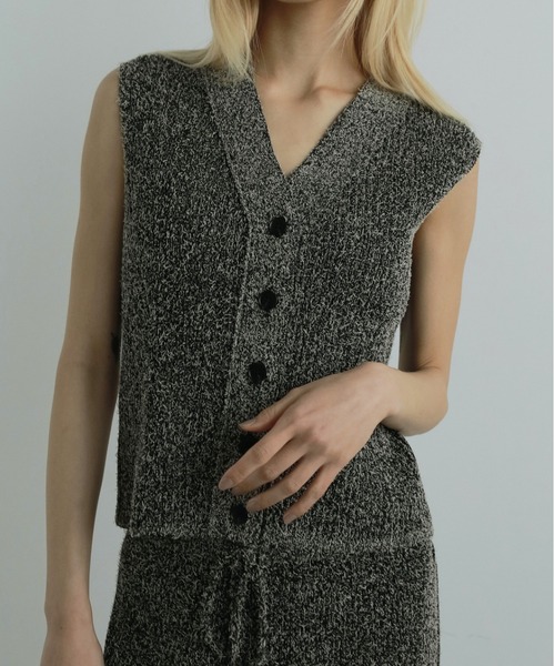 anuke（アンヌーク） ベスト ジレ Curlyarn Knit Vest レディース