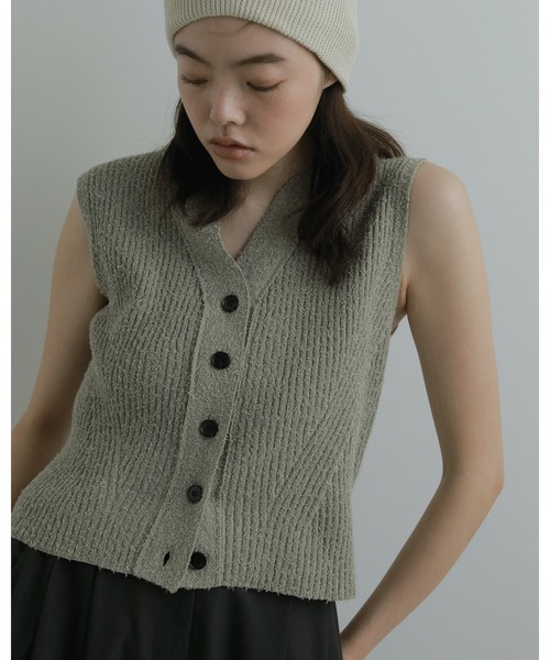 anuke（アンヌーク） ベスト ジレ Curlyarn Knit Vest レディース