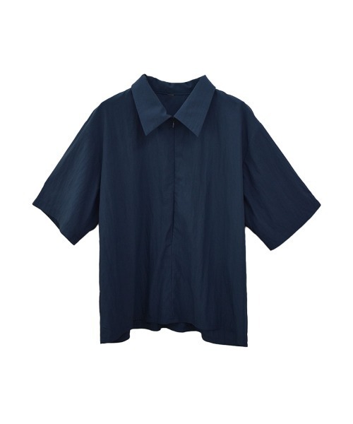 「Reurie'」 半袖シャツ FREE ネイビー レディース_画像2