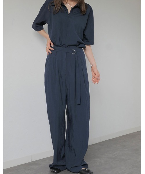 「Reurie'」 半袖シャツ FREE ネイビー レディース_画像7