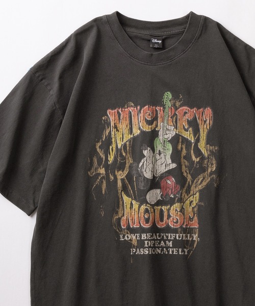 Disney（ディズニー） 半袖Tシャツ X-LARGE スミクロ レディース