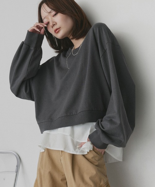 ad thie（アドティエ） トレーナー スウェット ショート丈 スウェット