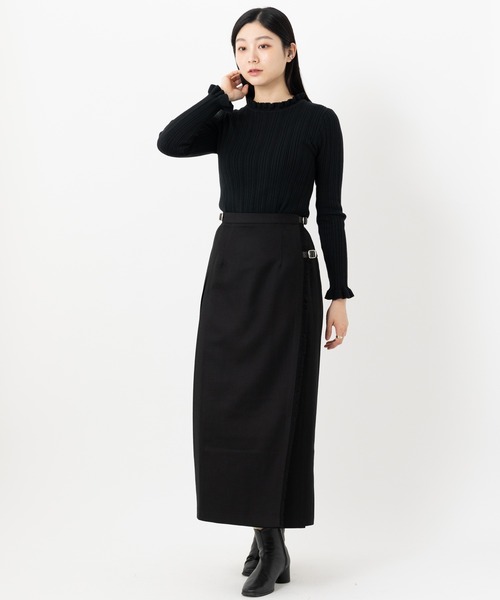 O'NEIL of DUBLIN スカート OF ダブルベルト ロングキルトスカート