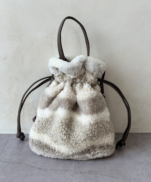 Chez toi（シェトワ） ショルダーバッグ バッグ 巾着2WAYファー
