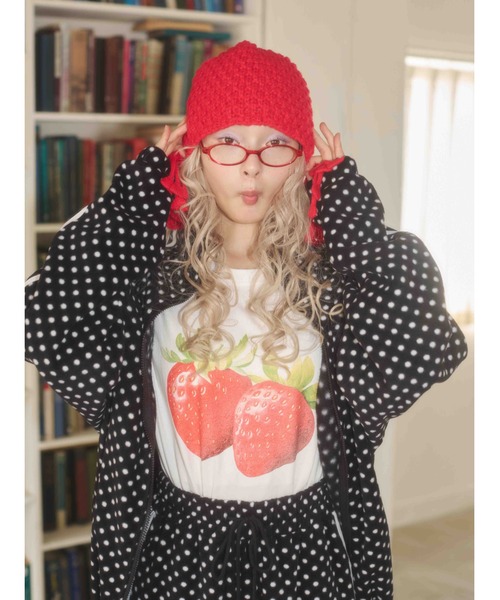 WC tシャツ 「秋冬新作」イチゴワンポイントロンT レディース