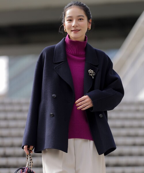 [新品・未使用・タグ付き]ADERERROR ダブルブレストピーコート フレームワーク FRAMeWORK ≪追加≫SUPER160'sダブルブレストコート 2