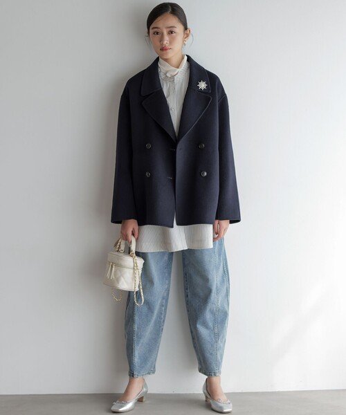 組曲（KUMIKYOKU） コート アウター ダブルブレストリバー コート