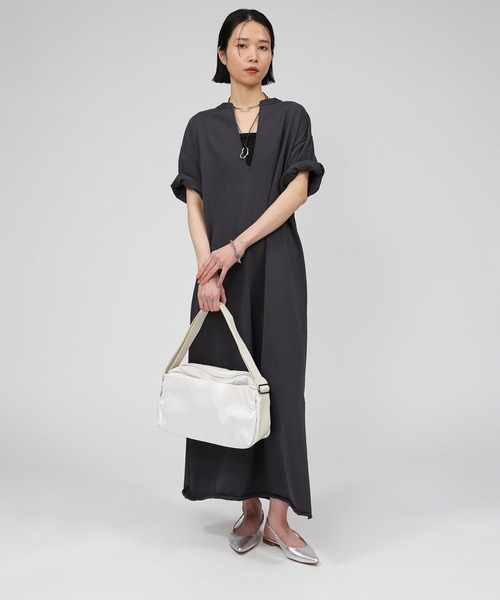 「BABYLONE」 半袖ワンピース フリー オレンジ レディース_画像2