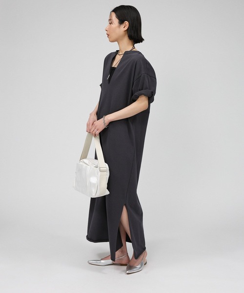 「BABYLONE」 半袖ワンピース フリー オレンジ レディース_画像5