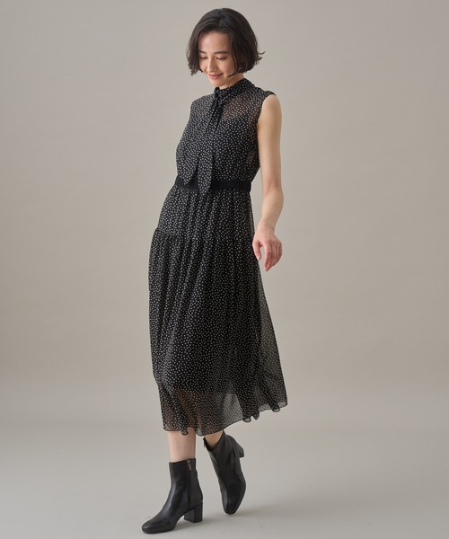 ANAYI（アナイ） ノースリーブワンピース 36 ベージュ レディース