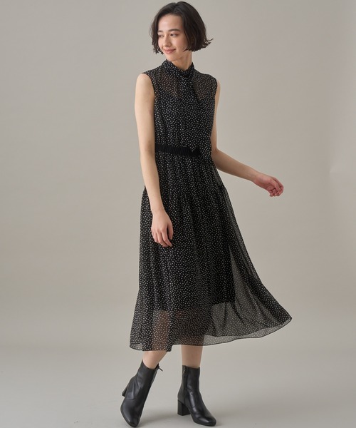 ANAYI（アナイ） ノースリーブワンピース 36 ベージュ レディース