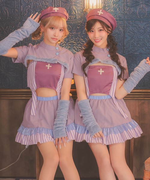 Tika ナースコスプレ 5点セット dazzy store - ハロウィン コスプレ ナース Tikaの通販 by a｜デイジー