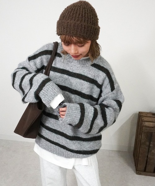 gossara（ゴサラ） ニット セーター ボーダールーズニット レディース