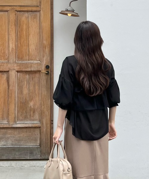 「junoah」 7分袖ブラウス X-LARGE クリーム レディース_画像8