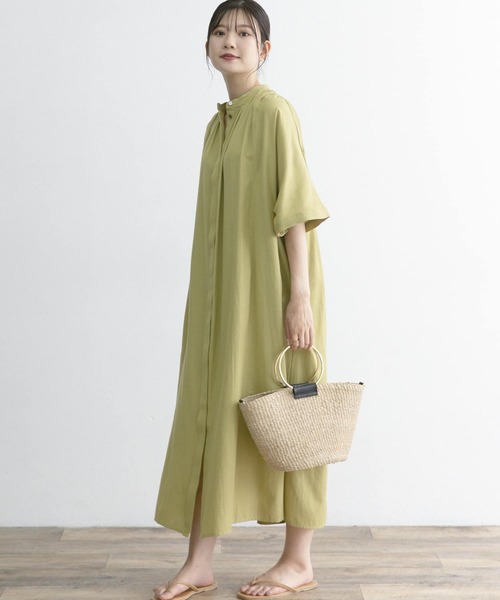 「URBAN RESEARCH ROSSO」 半袖ワンピース FREE ブラック レディース_画像4