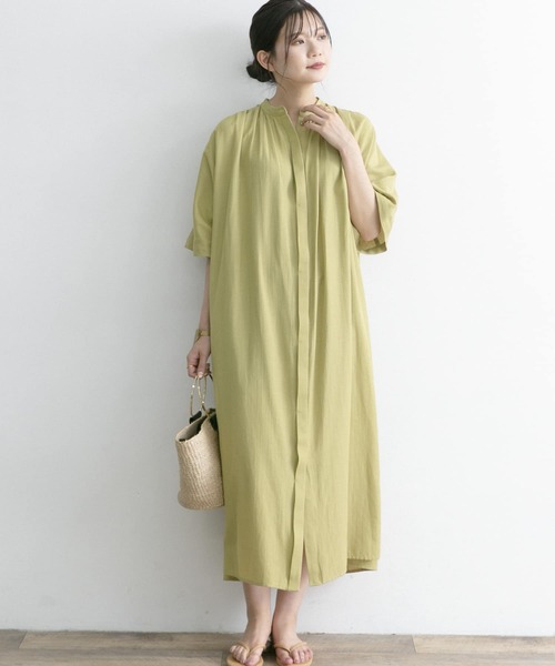 「URBAN RESEARCH ROSSO」 半袖ワンピース FREE ブラック レディース_画像9