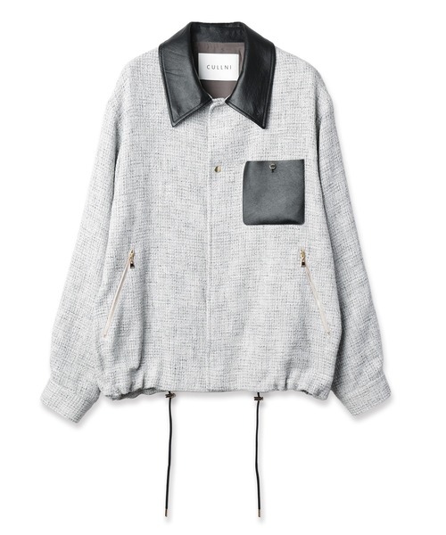 CULLNI（クルニ） ブルゾン アウター Leather Panel Tweed Mix Jacket