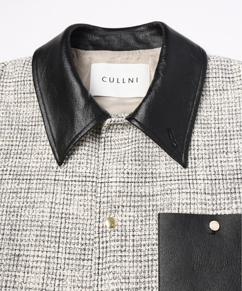 CULLNI（クルニ） ブルゾン アウター Leather Panel Tweed Mix Jacket