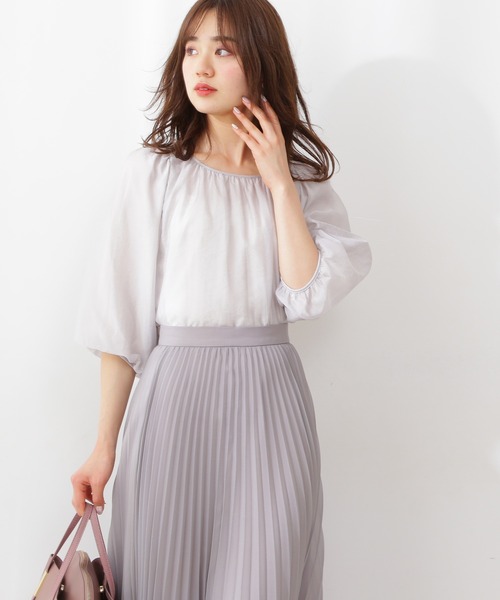 「PROPORTION BODY DRESSING」 7分袖ブラウス FREE ベージュ レディース_画像2