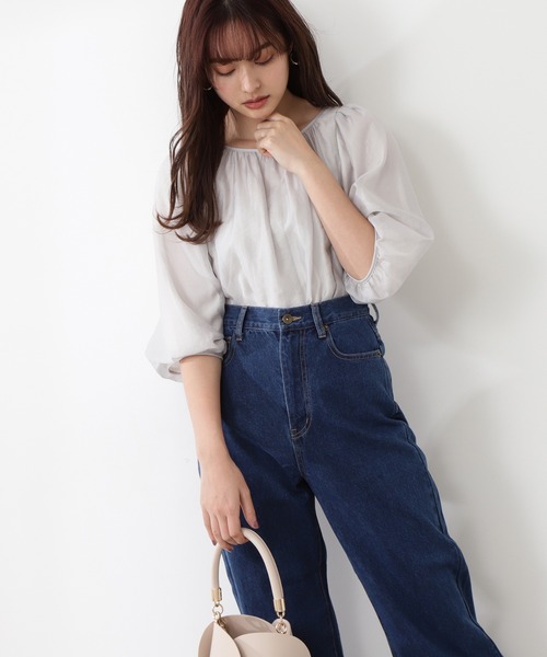 「PROPORTION BODY DRESSING」 7分袖ブラウス FREE ベージュ レディース_画像9