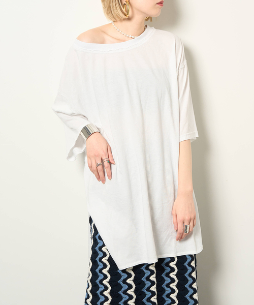 「CITYSHOP」 半袖Tシャツ - ブルー レディース_画像2