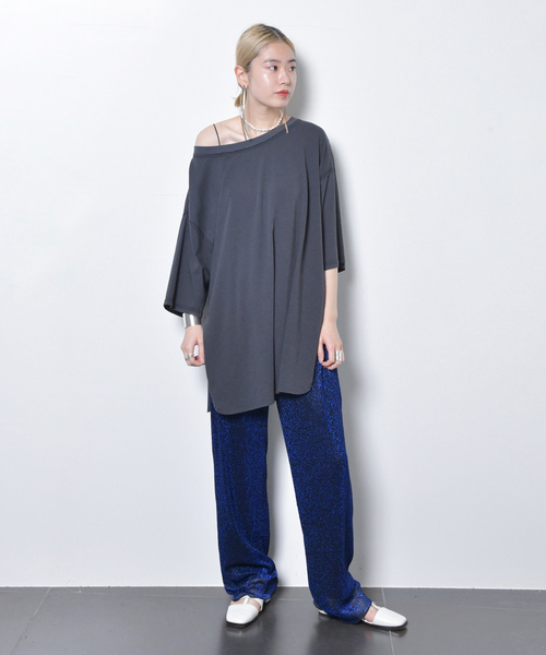 「CITYSHOP」 半袖Tシャツ - ブルー レディース_画像7