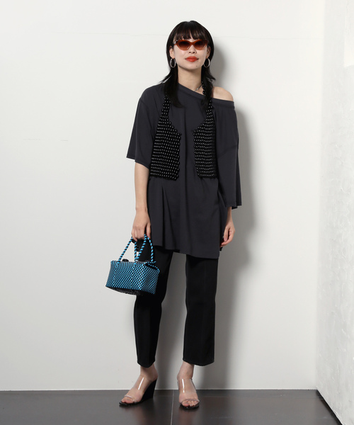 「CITYSHOP」 半袖Tシャツ - ブルー レディース_画像8