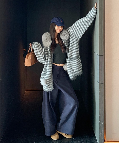 Girly Doll（ガーリードール） カーディガン フェイクファー付き