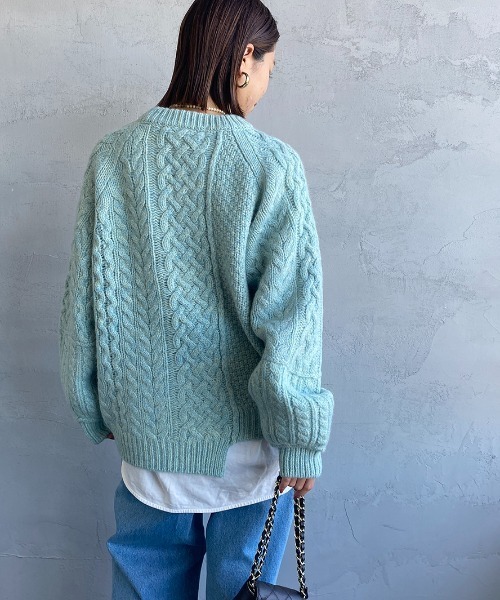 シンゾーンニット美品 24AMSNI07]THE SHINZONE(ザ シンゾーン) FAIR ISLE KNIT CARDIGAN