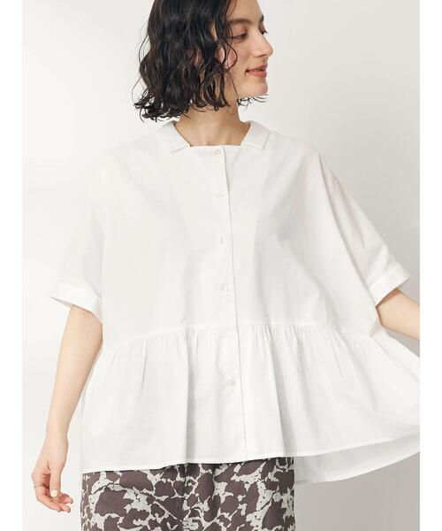 「CRAFT STANDARD BOUTIQUE」 半袖ブラウス FREE ブラック×ホワイト レディース_画像2