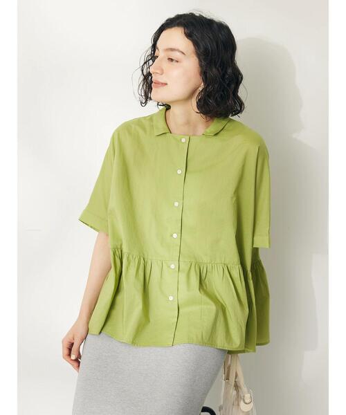 「CRAFT STANDARD BOUTIQUE」 半袖ブラウス FREE ブラック×ホワイト レディース_画像7