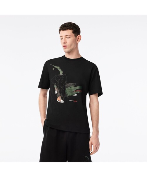 LACOSTE（ラコステ） 半袖Tシャツ「netflixコラボ」 4 ホワイト メンズ