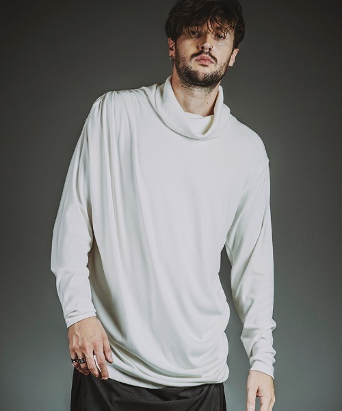 NO ID.（ノーアイディー） tシャツ mlt5526-ボリュームネックギャザー