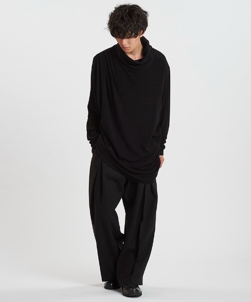 NO ID.（ノーアイディー） tシャツ mlt5526-ボリュームネックギャザー