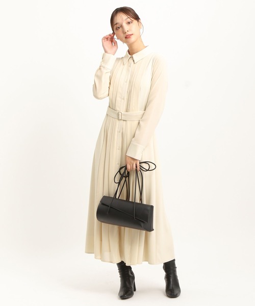 「Andemiu」 長袖ワンピース FREE ネイビー レディース_画像7