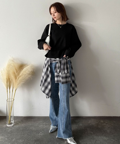 「classicalelf」 長袖ニット SMALL アイボリー レディース_画像7