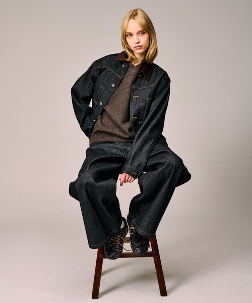 WETTEMPT デニムジャケット gジャン CORDUROY COLLAR DENIM JACKET
