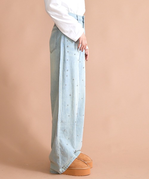 「paravion」 デニムパンツ SMALL ブルー レディース_画像4